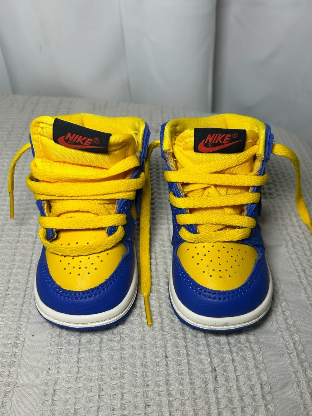 Jordan 1 Baby Laney Retro High Reverse OG Infants Kids Yellow Blue White